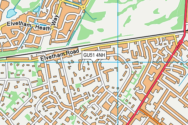 GU51 4NH map - OS VectorMap District (Ordnance Survey)