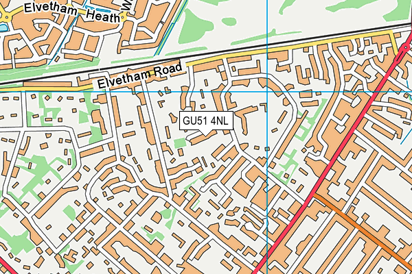 GU51 4NL map - OS VectorMap District (Ordnance Survey)
