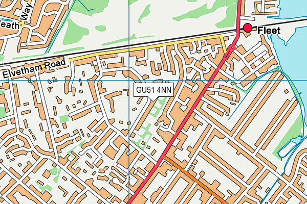 GU51 4NN map - OS VectorMap District (Ordnance Survey)