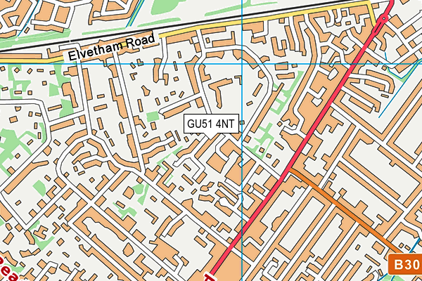 GU51 4NT map - OS VectorMap District (Ordnance Survey)