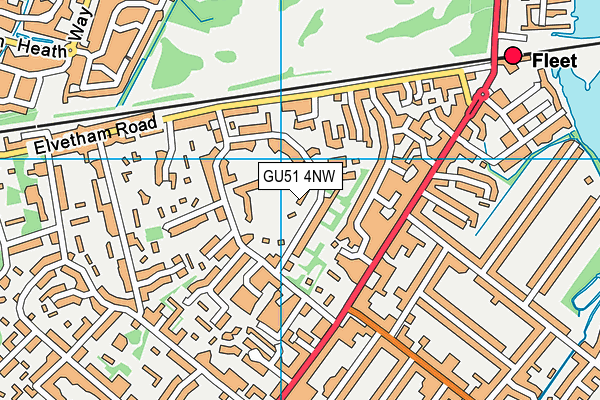 GU51 4NW map - OS VectorMap District (Ordnance Survey)