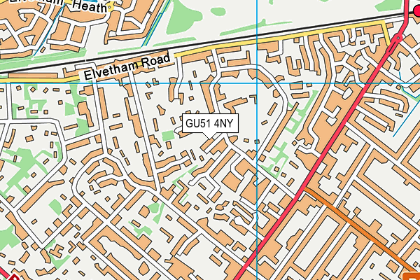 GU51 4NY map - OS VectorMap District (Ordnance Survey)