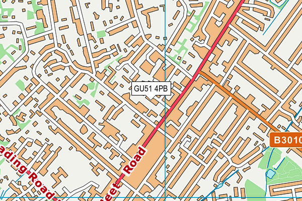 GU51 4PB map - OS VectorMap District (Ordnance Survey)