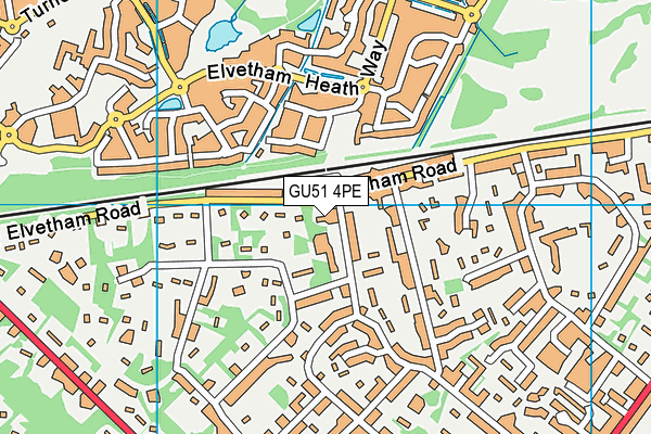 GU51 4PE map - OS VectorMap District (Ordnance Survey)