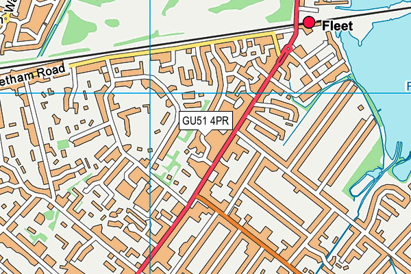 GU51 4PR map - OS VectorMap District (Ordnance Survey)