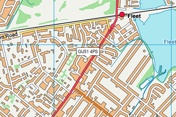 GU51 4PS map - OS VectorMap District (Ordnance Survey)