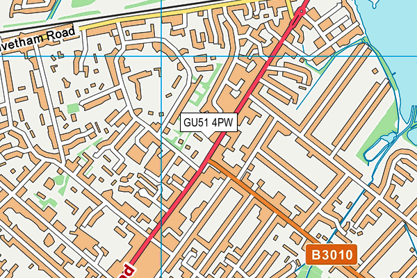 GU51 4PW map - OS VectorMap District (Ordnance Survey)
