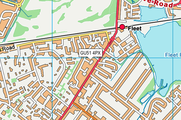 GU51 4PX map - OS VectorMap District (Ordnance Survey)