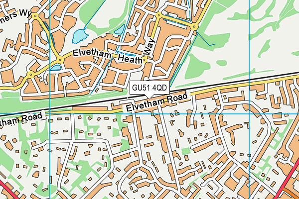 GU51 4QD map - OS VectorMap District (Ordnance Survey)