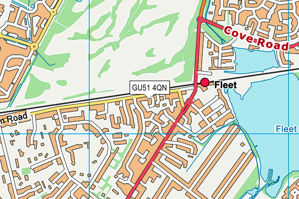 GU51 4QN map - OS VectorMap District (Ordnance Survey)