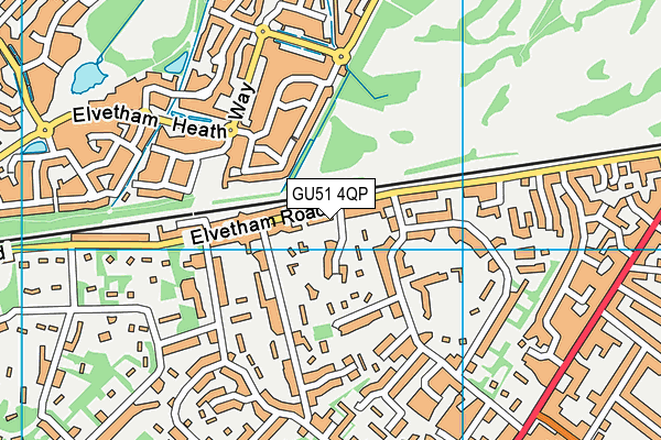 GU51 4QP map - OS VectorMap District (Ordnance Survey)