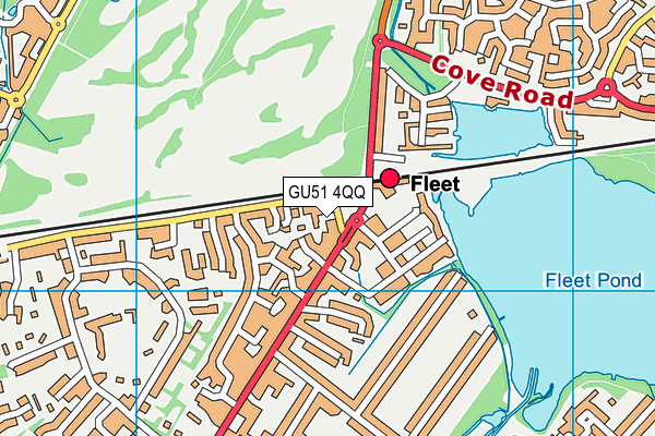 GU51 4QQ map - OS VectorMap District (Ordnance Survey)