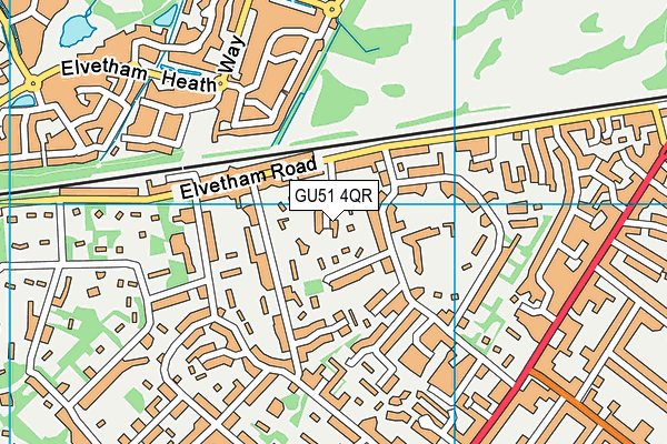 GU51 4QR map - OS VectorMap District (Ordnance Survey)