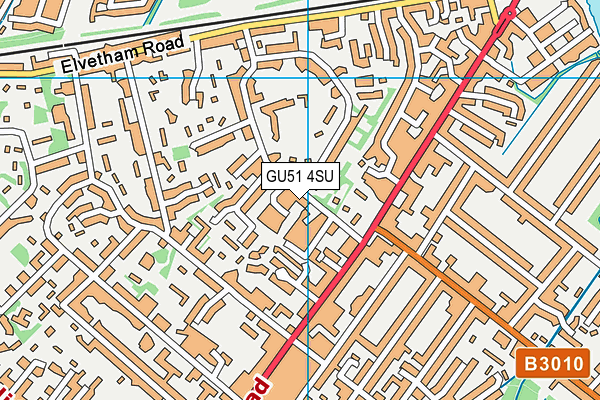 GU51 4SU map - OS VectorMap District (Ordnance Survey)
