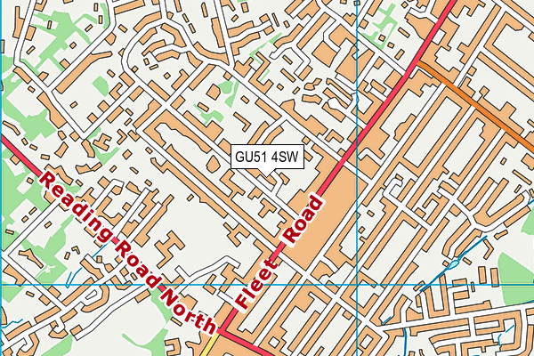 GU51 4SW map - OS VectorMap District (Ordnance Survey)