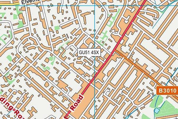 GU51 4SX map - OS VectorMap District (Ordnance Survey)
