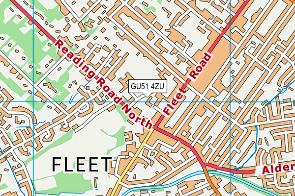 GU51 4ZU map - OS VectorMap District (Ordnance Survey)