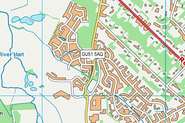 GU51 5AQ map - OS VectorMap District (Ordnance Survey)