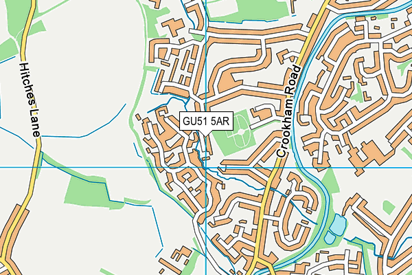 GU51 5AR map - OS VectorMap District (Ordnance Survey)