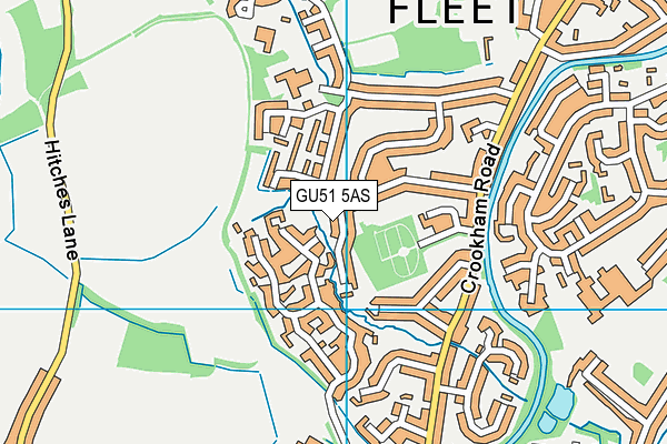 GU51 5AS map - OS VectorMap District (Ordnance Survey)