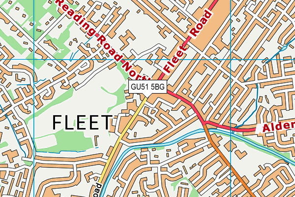 GU51 5BG map - OS VectorMap District (Ordnance Survey)