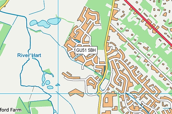 GU51 5BH map - OS VectorMap District (Ordnance Survey)