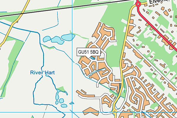 GU51 5BQ map - OS VectorMap District (Ordnance Survey)