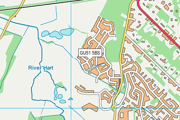 GU51 5BS map - OS VectorMap District (Ordnance Survey)