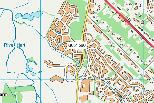 GU51 5BU map - OS VectorMap District (Ordnance Survey)