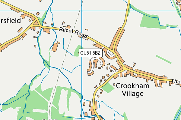 GU51 5BZ map - OS VectorMap District (Ordnance Survey)