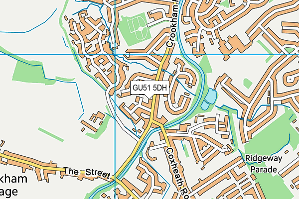GU51 5DH map - OS VectorMap District (Ordnance Survey)