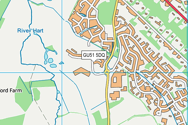 GU51 5DQ map - OS VectorMap District (Ordnance Survey)