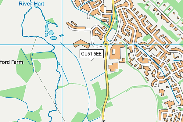 GU51 5EE map - OS VectorMap District (Ordnance Survey)