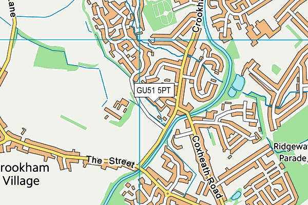 GU51 5PT map - OS VectorMap District (Ordnance Survey)