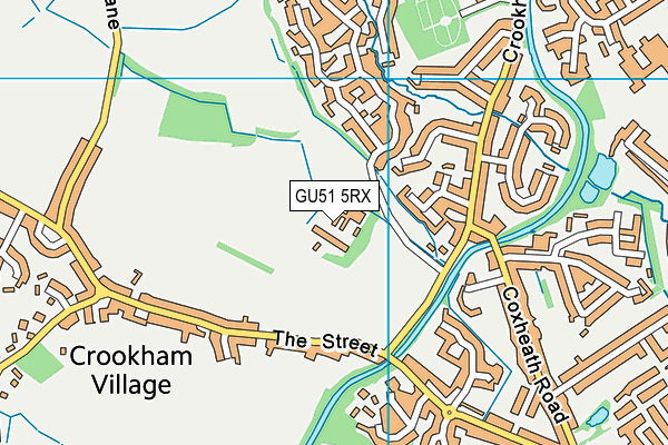 GU51 5RX map - OS VectorMap District (Ordnance Survey)