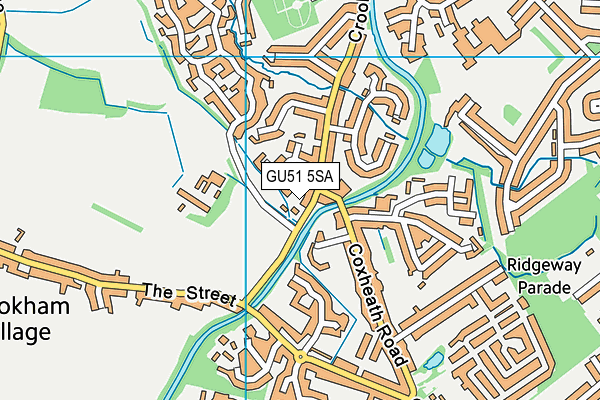GU51 5SA map - OS VectorMap District (Ordnance Survey)