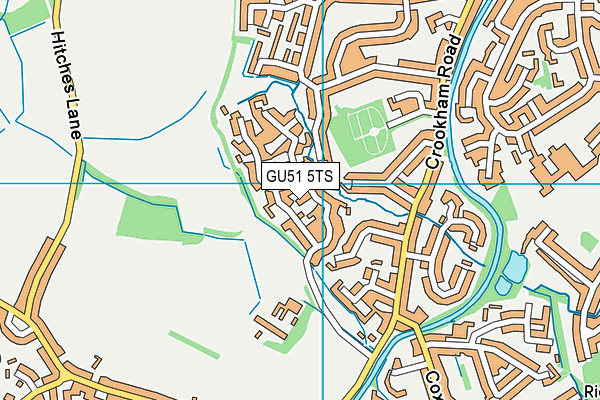 GU51 5TS map - OS VectorMap District (Ordnance Survey)