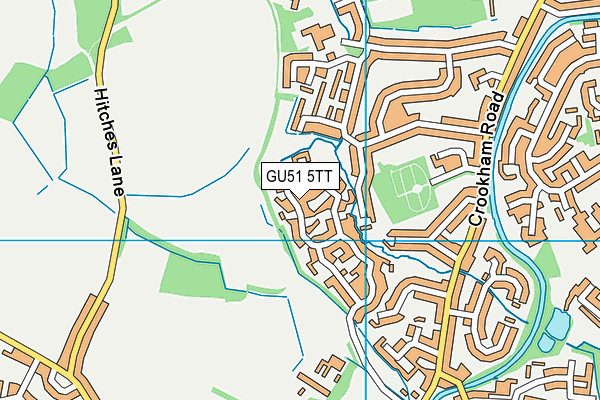 GU51 5TT map - OS VectorMap District (Ordnance Survey)