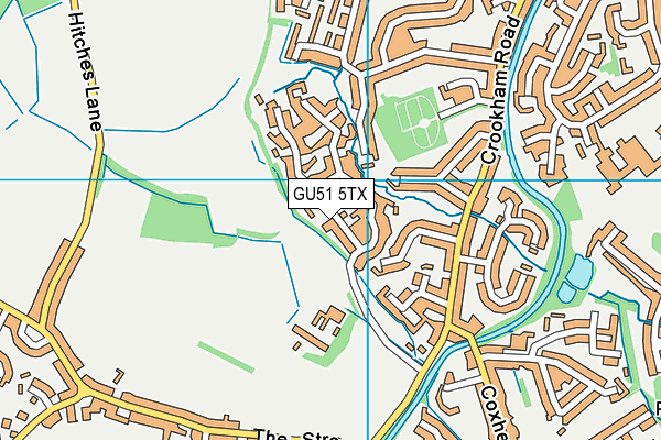 GU51 5TX map - OS VectorMap District (Ordnance Survey)