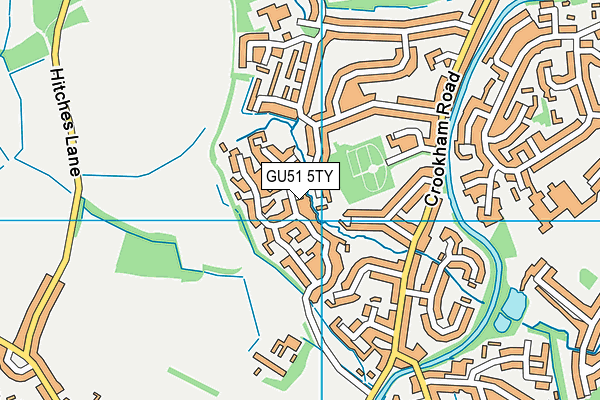 GU51 5TY map - OS VectorMap District (Ordnance Survey)
