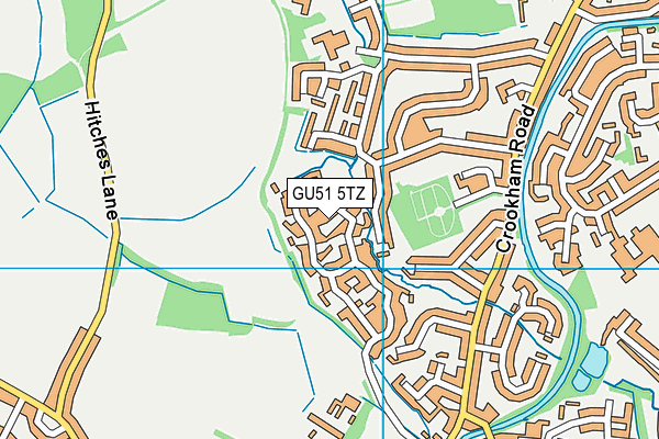 GU51 5TZ map - OS VectorMap District (Ordnance Survey)