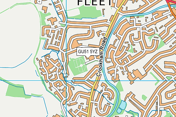 GU51 5YZ map - OS VectorMap District (Ordnance Survey)