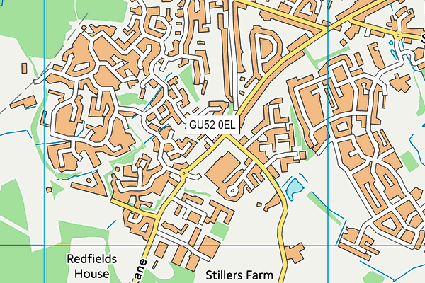 GU52 0EL map - OS VectorMap District (Ordnance Survey)