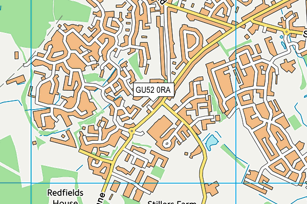 GU52 0RA map - OS VectorMap District (Ordnance Survey)