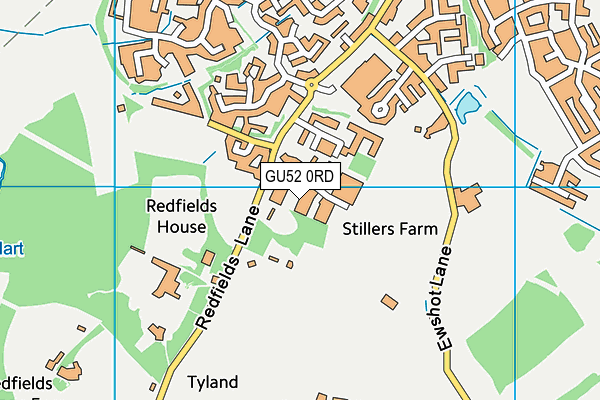 GU52 0RD map - OS VectorMap District (Ordnance Survey)