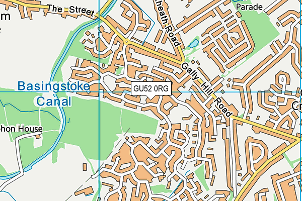 GU52 0RG map - OS VectorMap District (Ordnance Survey)