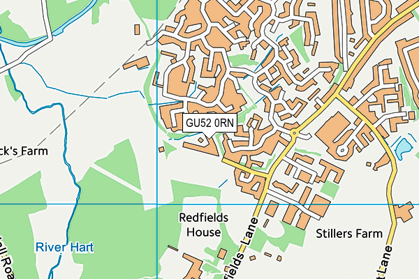 GU52 0RN map - OS VectorMap District (Ordnance Survey)