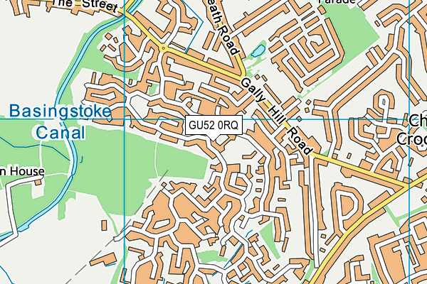 GU52 0RQ map - OS VectorMap District (Ordnance Survey)