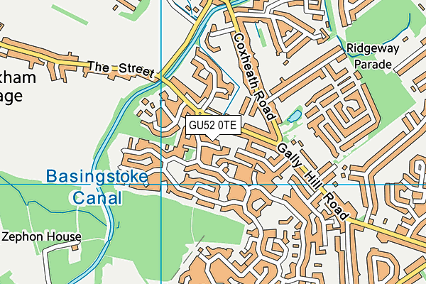 GU52 0TE map - OS VectorMap District (Ordnance Survey)