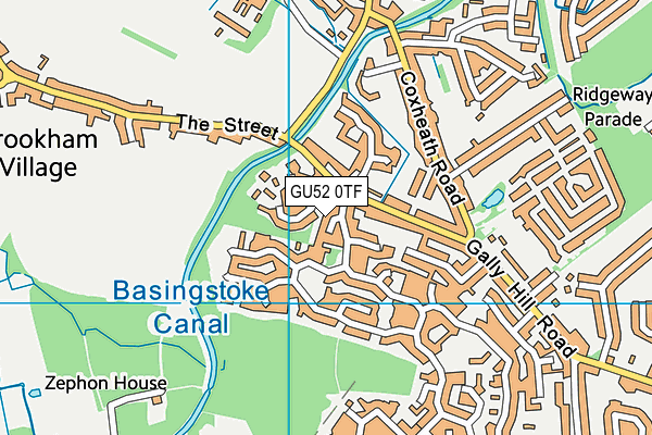 GU52 0TF map - OS VectorMap District (Ordnance Survey)